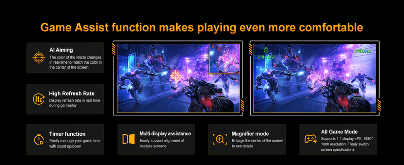 INNOCN 24.5" 2K QHD 2560 x 1440P 240Hz Monitor, Gaming Console Ready, Mini-LED Precisely Local Dimming, Monitor for Mac, HDMI 2.1, DP 1.4, Height Pivot Adjustable Stand, Black - 25M2S