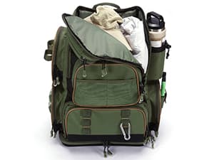 BASSDASH Fishing Tackle Backpack Water Resistant Tactical Bag Soft Tackle Box with Rod Holder and Protective Rain Cover