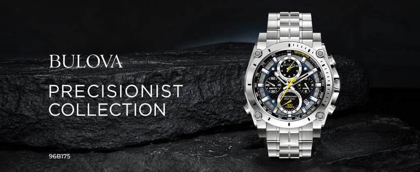 Bulova Men's Icon High Precision Quartz Chronograph Watch, Curved Mineral Crystal