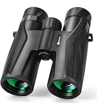12x42 UHD Binoculars for Adults High Powered Waterproof Large View with Clear Vision & Compact Binocular Essentials for Hunting Camping Cruise Travel Bird Watching Sports