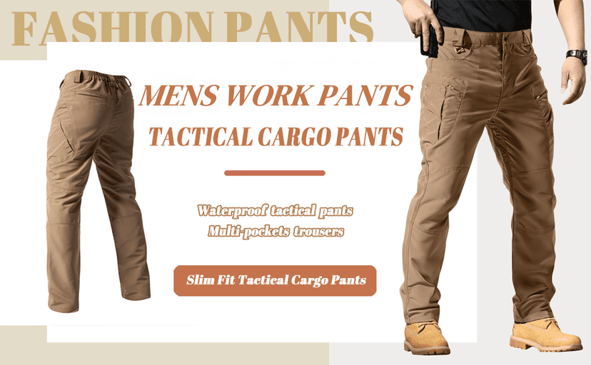 Generic Mens Cargo Work Pants Ripstop Tactical Pant with Multi Pockets Outdoor Water Resistant Hiking Woking Construction Trousers