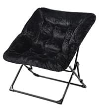 Oakham Comfy Chair for Adults, Soft Faux Fur Folding Lounge for Bedroom Living Room Dorm Rooms Flexible Reading Chair for Teens Kids, X-Large Foldable (Faux Fur-Grey)
