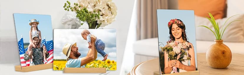 Personalized Picture Gifts Wall Art Ready to Hang by HD Printing Technology -Gift Wrapping Available-Same day Pick up Custom Metal Photo Prints Customized photo gifts with Natural Bamboo Base B0D1KDDFGD