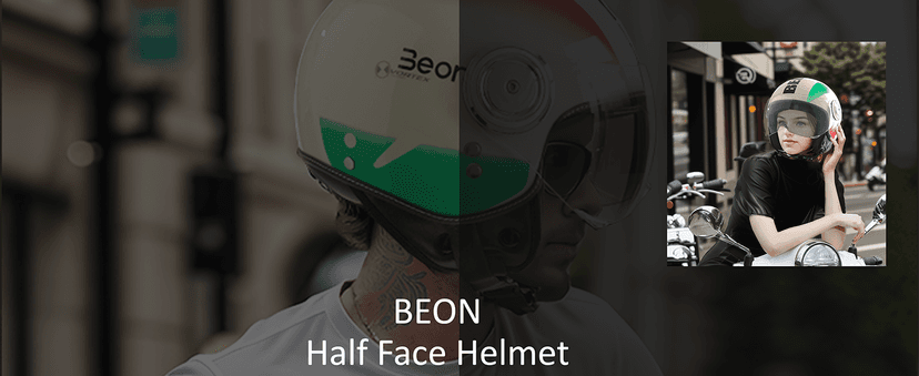 Open Face Motorcycle Helmet for Adults,DOT Approved - Moped Half Vespa Retro Helmet with Anti-Scratch Visor for Men and Women