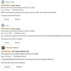 BUREI Men Watches Fashion Analog Stainless Steel Quartz Waterproof Watches,Gift for Men.