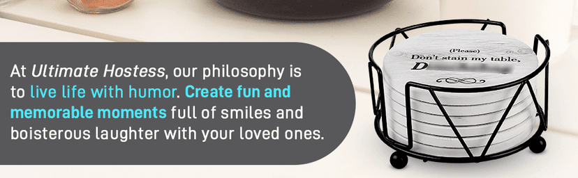 Funny Coasters - Perfect White Elephant Gifts - Unique Gifts for Women Men - Cool Friend Gifts - Secret Santa Gifts - Gag Gifts - Couples Gifts - Funny Housewarming Gifts - Birthday