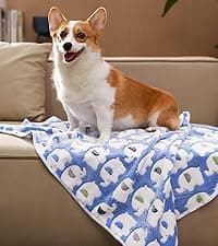 1 Pack 3 Blankets Super Soft Fluffy Premium Fleece Pet Blanket Flannel Throw for Dog Puppy Cat Paw Brown/Pink/White Small(23x16 inch)
