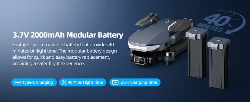 GPS Drone with Camera for Adults, 2K FPV Drone with 4.5" Screen Remote Controller, Brushless Motor, Auto Return, Follow Me, Tap Fly & Circle Fly, Long Flight Time Foldable Quadcopter for Beginners