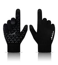 Achiou Winter Gloves, Glove for Men Women, Upgraded Touch Screen Texting Warm Running with Thermal Soft Knit Lining