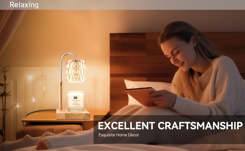 Candle Warmer Lamp with 3 Bulbs, Adjustable Height Dimmable Candle Warmer with Timer, Candle Lamp with Charming Gift Box Ribbon,Birthday Gifts for Women Mom, House Warming Gifts New Home Decor