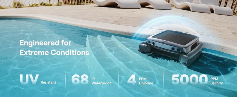 Beatbot iSkim Cordless Robotic Pool Skimmer with 9L Filter Basket, 24/7 Cleaning Solar Powered, 10000mAh Battery, 28-Hour Runtime, Auto Return, Smart Obstacle Avoidance, APP Control -Navy Blue