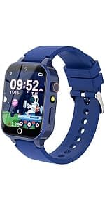 Kids Smart Watch Gift for Girls Age 5-12, 26 Games HD Touch Screen Watches with Video Camera Music Player Pedometer Flashlight 12/24 hr Educational Toys Birthday Gifts for Girls Ages 7 8 9 10