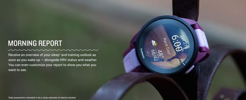 Garmin Forerunner 165, Running Smartwatch, Colorful AMOLED Display, Training Metrics and Recovery Insights, Whitestone