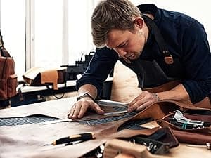 DOPTIKA Minimalist Brown Leather RFID Protected Bi-Fold Wallet for Men, Husbands