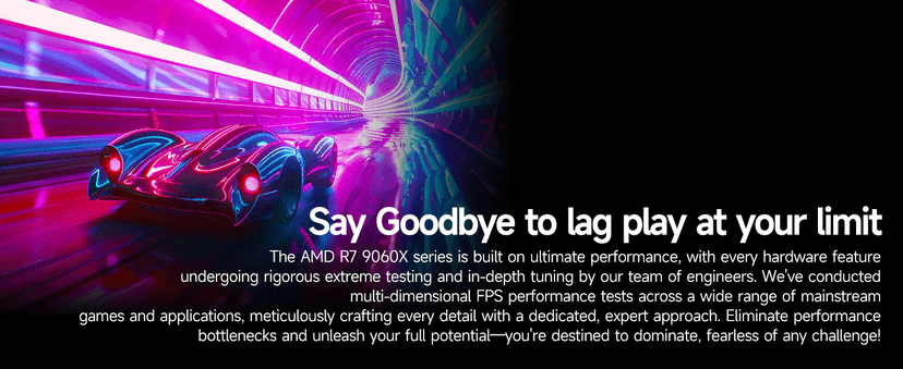 LXZ Gaming PC Desktop - Ryzen 7 9700X, Radeon RX 9060 XT 16GB, 32GB DDR5 RAM, 2TB NVMe 4.0 SSD, 850W PSU - Ready for 1440p & 4K 8K Gaming, VR, and Streaming Tower Computer (White)