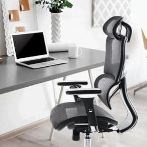 Oline ErgoPro Ergonomic Office Chair, Rolling Desk Chair with 4D Adjustable Armrest, 3D Lumbar Support, Blade Wheels, Mesh Computer Gaming Executive Swivel Chairs Chair (Black)
