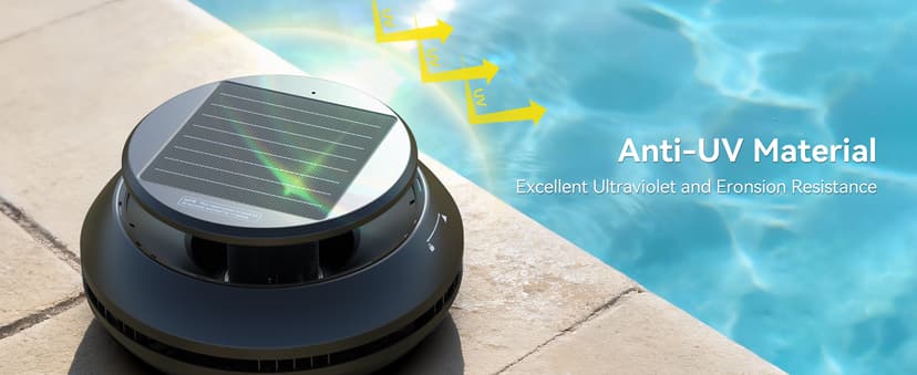 Y60 Cordless Solar Pool Skimmer - 2026 Automatic Robotic Pool Surface Cleaner with 360° All-Around Intake, Dual Charging, 12H Deep Cleaning for In-Ground & Above Ground Pools (Sepia)