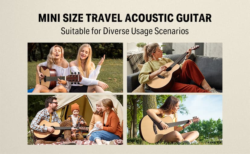 Donner 3/4 Acoustic Guitar Kit 36 Inch Dreadnought Acustica Guitarra Bundle for Beginner Adult Youth Travel With Steel String Spruce Wood Gig Bag Tuner Pickguard Right Hand