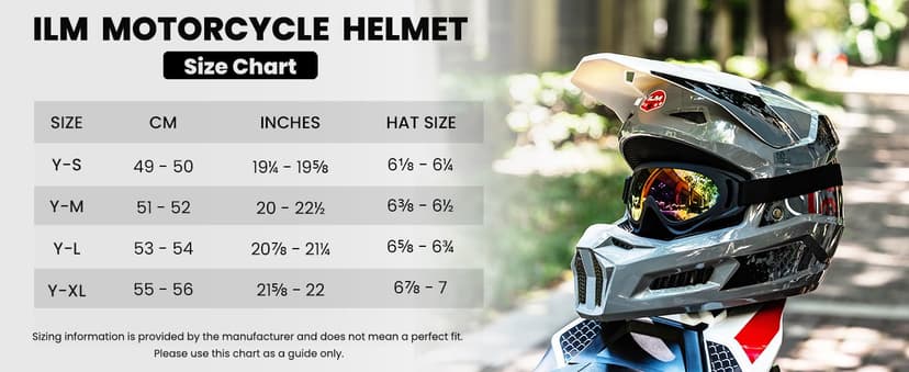 ILM Youth Dirt Bike Helmets Kids ATV Helmet Motorcross BMX Off Road Motorbike with Goggles Gloves Mask DOT Model MT601Y (Matte Black, Youth-XLarge)