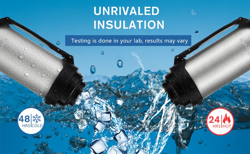 HoneyBee 41 Ounce,Vacuum Insulated Bottle,Coffee Thermos,Thermos for Hot Drinks. Twist and Pour TopThermos & Cleaning Brush. Commute, Travel, and Picnic Friendly Portable.Bpa-Free .(Silver)