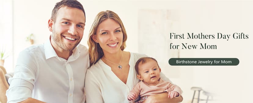 Iefil Christmas Gifts for Mom - 925 Sterling Silver Double Birthstone Necklace, First Mothers Day Gifts for New Mom Jewelry