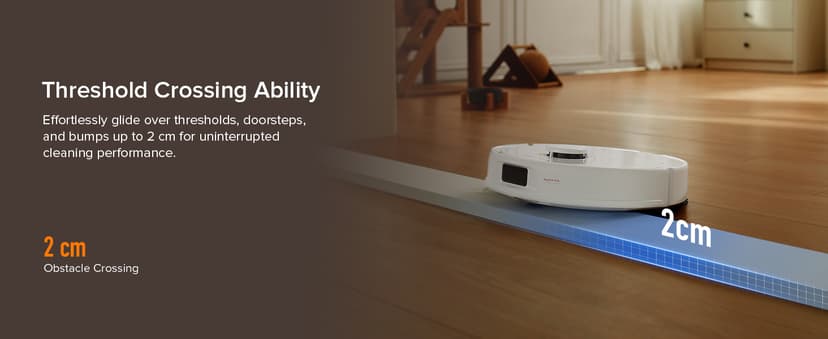 roborock Qrevo Series Robot Vacuum and Mop, 8000Pa Suction, Upgraded from Qrevo S, Anti-Tangle Brush, Smart Obstacle Avoidance, Auto Mop Washing, All-in-One Dock, 200RPM Spinning Mops, White(QV 35A)