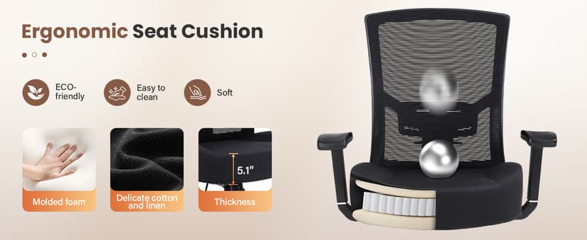 600lbs Big and Tall Office Chair with Adjustable Lumbar Support,Ergonomic Heavy Duty Office Chair for Heavy People,Mesh Desk Chair with Wide Seat for Home
