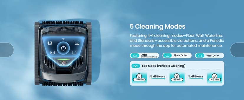 (2026 Upgrade) AIPER Scuba X1 Cordless Robotic Pool Cleaner with Micromesh Ultra-Fine Filter, Include Wireless Charging Dock, Cross Pattern Smart Navigation, Horizontal Waterline Scrubbing