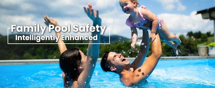 SwamCam Pool Alarm Wi-Fi Camera System – ASTM F2208 Certified – Smart Pool Safety for In-ground & Above-Ground Pools – Real-Time Alerts, Live View, Built-in Wi-Fi Repeater