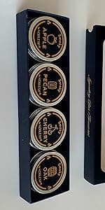 Whiskey Bourbon Smoker Kit 𝗣𝗥𝗘𝗠𝗜𝗨𝗠 Smoky bar Set. Natural American Solid Oak Smoker. A Great Home bar Gift, Easily Make The Legendary Smoked Cocktails and Old fashioneds at Home.