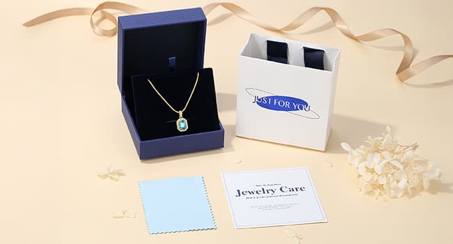 Christmas Gifts for Women 14K Plated Gold Necklace for Women Square Crystal Necklace with Snake Chain Gold Jewelry for Womens Birthday Gifts for Wife Birthstone Necklaces for Wife Jewelry for Girlfriend Gift for Anniversary Wedding Valentines Mother's Day
