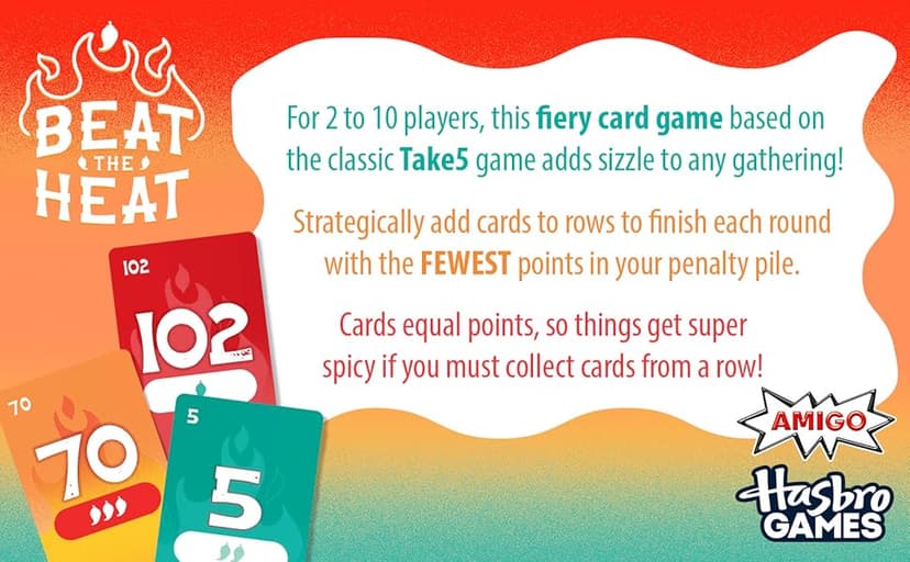 Beat The Heat Game | Family Party Card Game for Kids and Adults | Ages 8+ | 2 to 10 Players | 20 Mins. | Easy to Learn Strategy Card Games for Groups