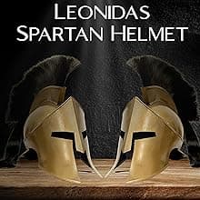 300 Spartan Helmet Medieval Armour King Leonidas Greek Spartan 300 Roman Helmet with Wooden Stand Rustic Vintage Home Decor Gifts