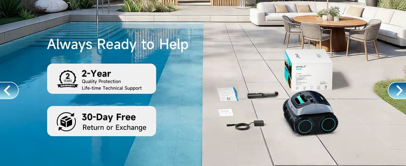 WYBOT C1 Cordless Robotic Pool Cleaner, 4-in-1 Pool Vacuum for Inground Pools & Above Ground Pool Up to 150 Mins Runtime, Power Suction with Smart Navigation & APP Control (Lake Green)