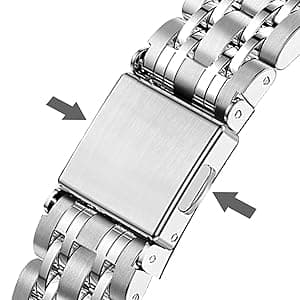 Slim Watch Band Compatible with Apple Watch 41mm 45mm 42mm 44mm 40mm 38mm Metal Stainless Steel Watchband Suitable for iWatch 10/9/8/7/6/5/4/3/2/1/SE Series Women Luxury Strap