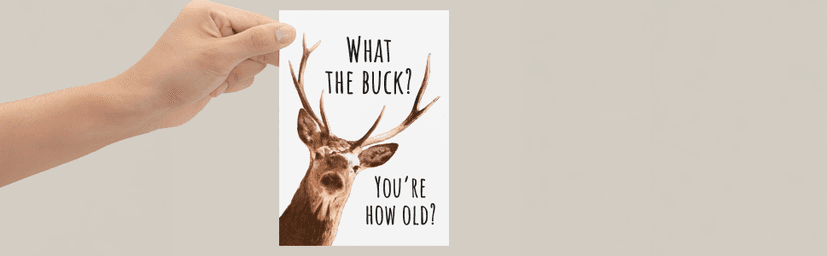 Funny Birthday Card for Men, What the Buck You're How Old, Hunter Birthday Card for Husband, Dad, Brother or Boyfriend, Funny Outdoorsman Deer Hunting Birthday Card B0C5464LJM