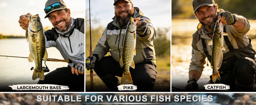 Jenseits 2Piece Carbon Fiber Spinning & Casting Fishing Rod, Ultra-Sensitive Lightweight, Stainless Steel Ceramic Guides, Cork & EVA Handle, Fast & Extra Fast Action, Bass Trout Freshwater Fishing Rod