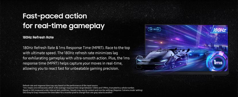 Samsung 27" Odyssey G5 (G51F) Gaming Monitor - QHD (1440P), 180Hz, 1ms, AMD FreeSync, HDR10, Height Adjustable Stand, Black Equalizer, Virtual Aim Point, Auto Source Switch+, LS27FG512ENXZA