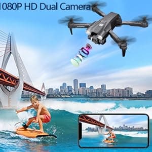 MOCVOO Drone with Two Camera for Adults, 1080P HD Mini FPV Drones for Kids Beginners, Foldable RC Quadcopter Toys for Boys Girls with Altitude Hold, 3D Flip, 3 Speeds, Headless Mode, Carrying Case