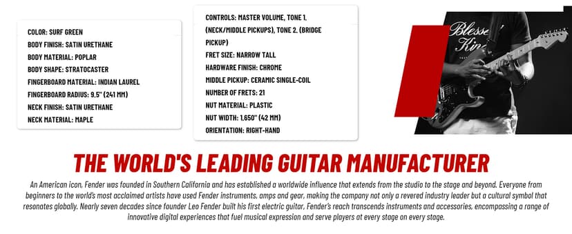 Fender Squier Stratocaster Electric Guitar - Surf Green Bundle with Amplifier, Gig Bag, Cable, Strap, Picks, and Austin Bazaar Instructional Video