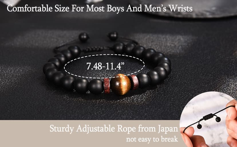 Gifts for Husband Brother Boyfriend Uncle Son Nephew Grandson Fiance Stepdad New Dad First Time Dad To Be Bracelet Gifts, Graduation Fathers Day Birthday Christmas Anniversary Valentines Day Gifts for Him Teen Boy Men