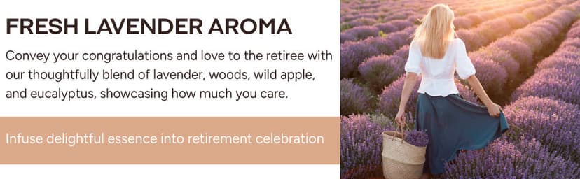 Retirement Gift for Woman, Men - 9oz Lavender Scented Soy Wax Candle- Best 2025 Retired Gifts for Women, Men, Friends, Coworker, Teacher, Funny Retirement Candle Decoration