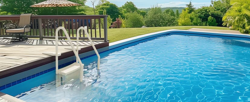 VINGLI Pool Ladder Heavy-Duty Safety Step for Above Ground Pools Stair Entry System with Handrails, Beige and Grey (Beige &Gray, 4 Steps)