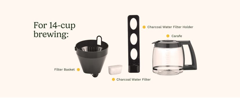 Cuisinart Coffee Maker, 14 Cup Glass Carafe Coffee Machine, Fully Automatic for Brew Strength Control, 1-4 Cup Settings, Adjustable 24 Hour Start and Auto-Shut-Off Times, Stainless Steel, DCC-3200P1