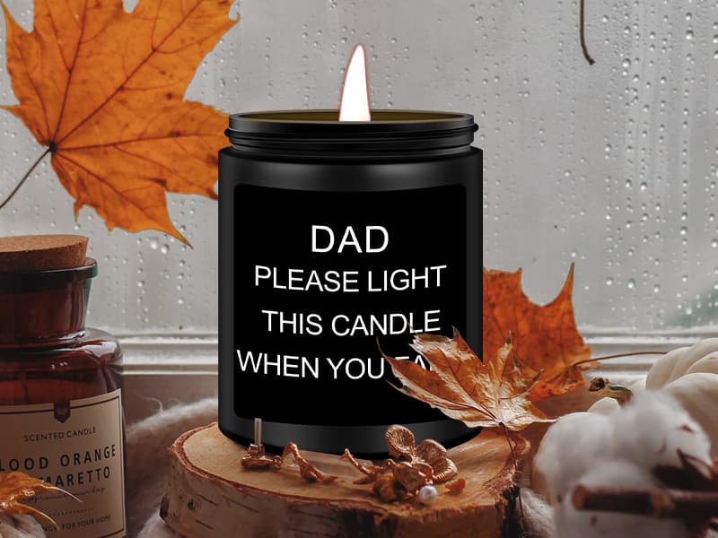 Homsolver Gifts for Dad, Fathers Day Christmas Birthday Dad Gifts from Daughter Son - Sandalwood Scented Candle (7OZ)