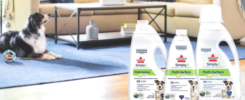 Bissell Crosswave Cordless Plus, Wet Dy Vacuum w/FurFinder Headlights + Super Concentrate Multi Surface Formula for Sealed Hard Surfaces and Area Rugs