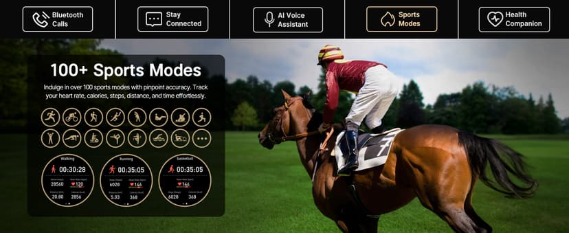 SOUYIE Smart Watch for Men Answer/Make Call for Android iPhone, 1.43" AMOLED HD Screen Mens Luxury Watch, 400mAh Heavy Duty Smartwatch Heart Rate Blood Oxygen Blood Pressure Sleep Monitor Pedometer, 2 Straps