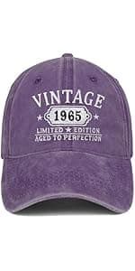 Happy 60th Birthday Gifts for Women Man Vintage 1965 Baseball Cap Funny Gifts Ideas