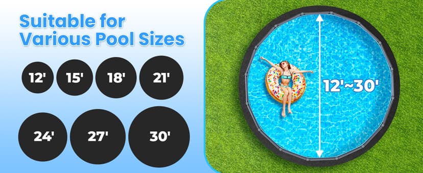 AquaJoyer 15' Round Thicker Heavy Duty Pool Liner Pad for Above Ground Pool, Pool Padding Underlayment for Pool Bottom, Protects Pool Prevents Punctures Weed Barrier Comfortable underfoot