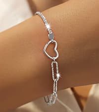 LOVECOM 925 Sterling Silver Star/Heart/Flower/Butterfly Bracelets for Women B0DQ93M6G7